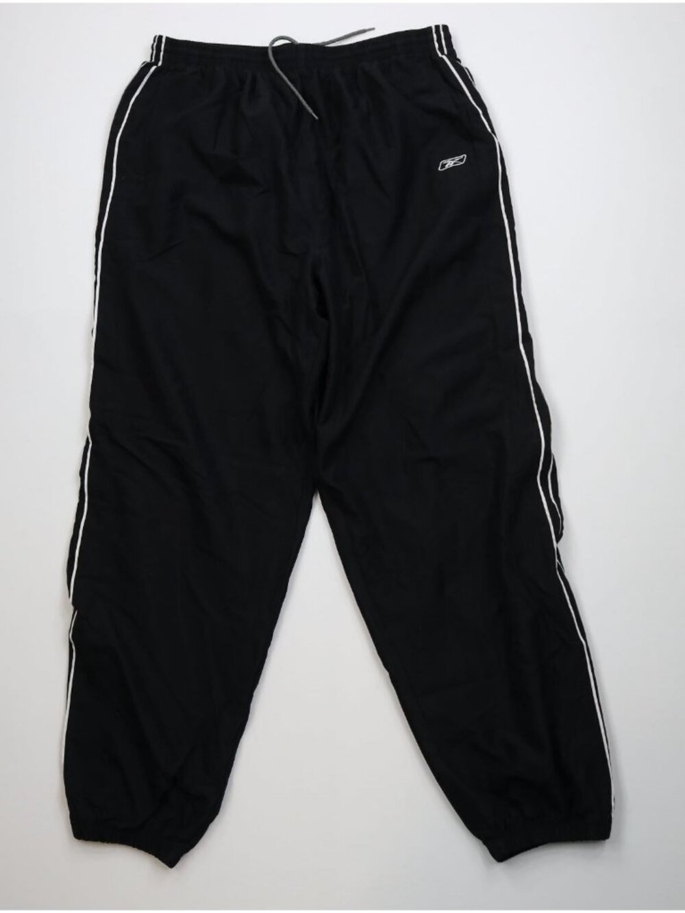 Vintage 90s Y2K Reebok Mens XLT Lined Microfiber Joggers Jogger Pants Black